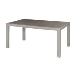 Mesa Imit.Ratan Resin 150x90xh72cm.Taupe