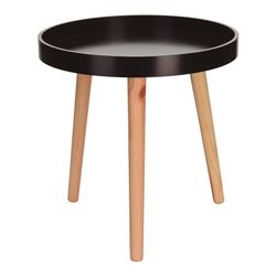 Mesa Madera Ø 39x40 Cm. Negro/Madera
