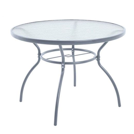 Mesa Metal/Cristal Redonda 100 Cm.