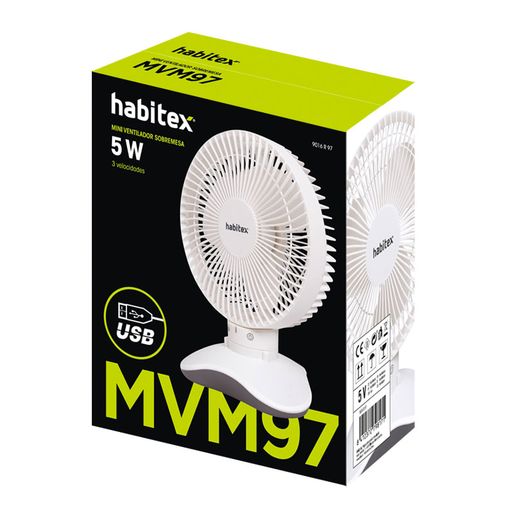Mini Ventilador Usb De Mesa Habitex 6"