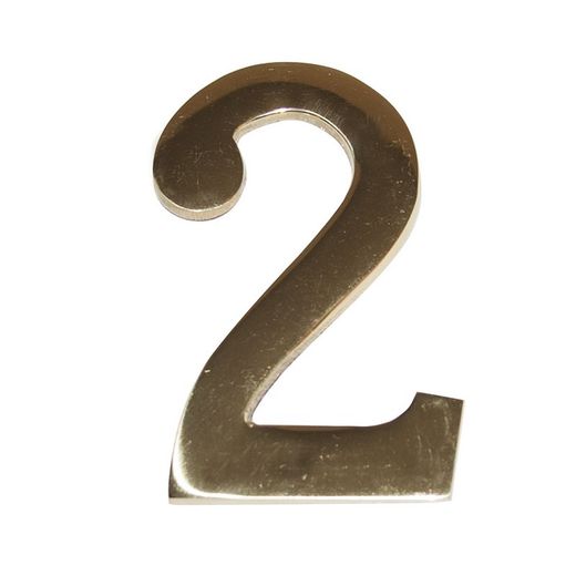 Numero Latón 10 Cm Nº 2. Ehl