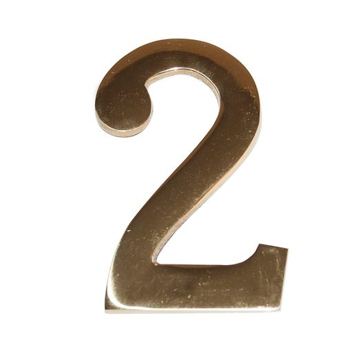Numero Latón 10 Cm Nº 2. Ehl