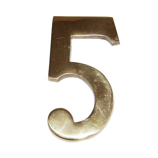 Numero Latón 10 Cm Nº 5. Ehl