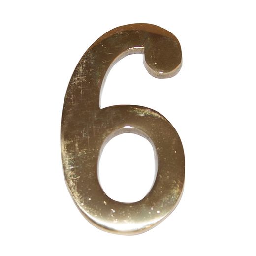 Numero Latón 10 Cm Nº 6. Ehl