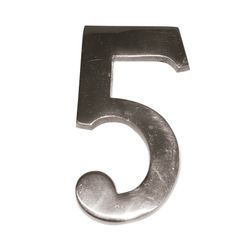 Numero Níquel Mate 10 Cm Nº 5  Ehl