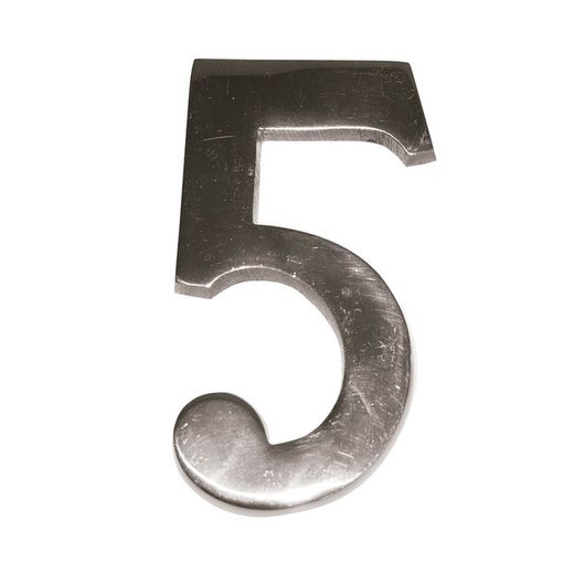 Numero Níquel Mate 10 Cm Nº 5  Ehl