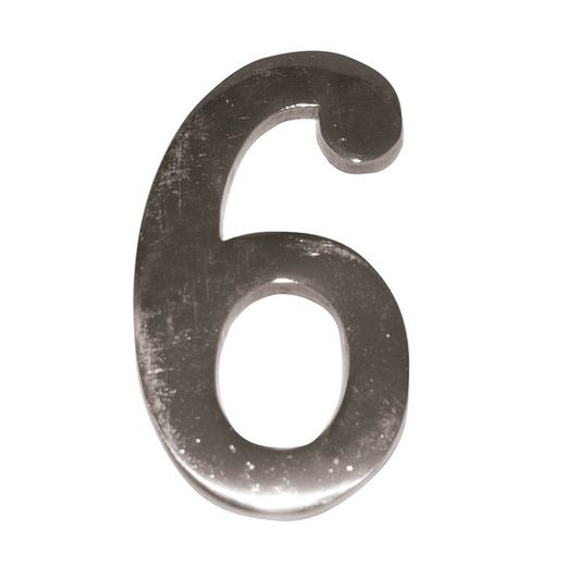 Numero Níquel Mate 10 Cm Nº 6  Ehl