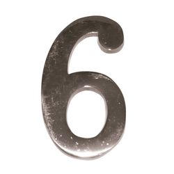 Numero Níquel Mate 10 Cm Nº 6 Ehl