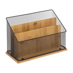 Organizador Oficina Metal/Bambu Havi