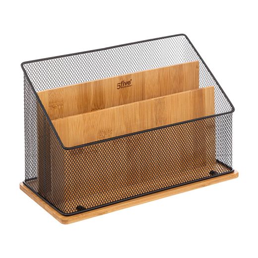Organizador Oficina Metal/Bambu Havi