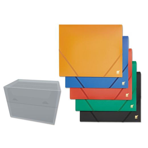 Pack 6 Carpetas Gomas /Solapa A4 Surt.
