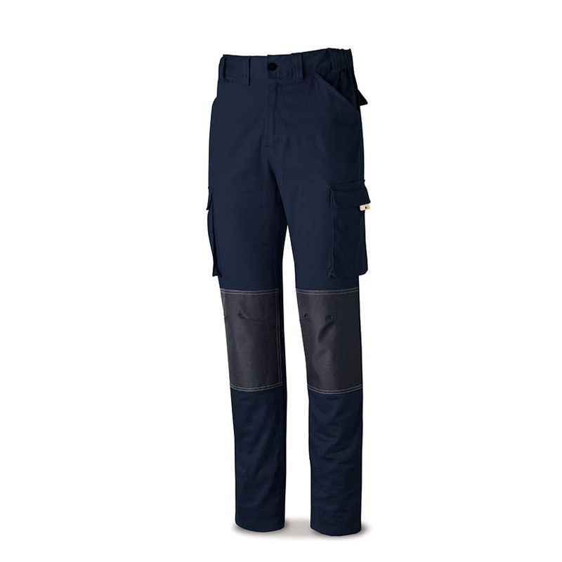 Pantalon Stretch Con Bolsillos Laterales Color Azul Marino Talla 52
