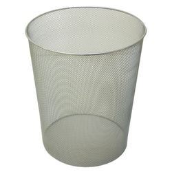 Papelera Metálica C.Plata. D.29,5x35 Cm