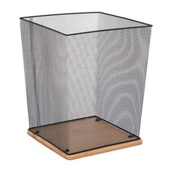 Papelera Oficina Metal/Bambu Havi