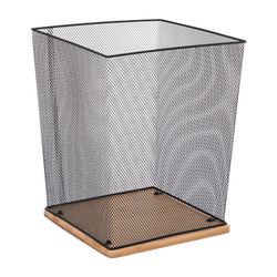 Papelera Oficina Metal/Bambu Havi
