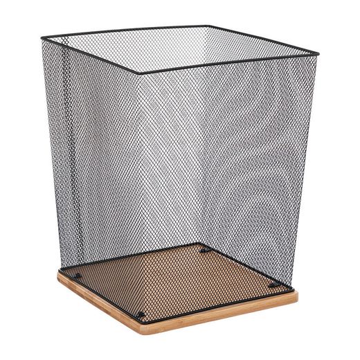 Papelera Oficina Metal/Bambu Havi