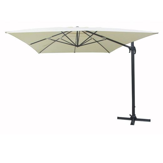 Parasol Aluminio Lateral 3x3m. Color Crudo/Antracita.