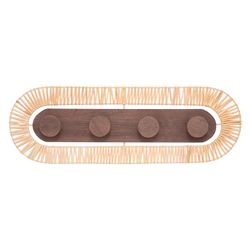 Percha Pared Decor.Rattan/Mdf 4 Pomos