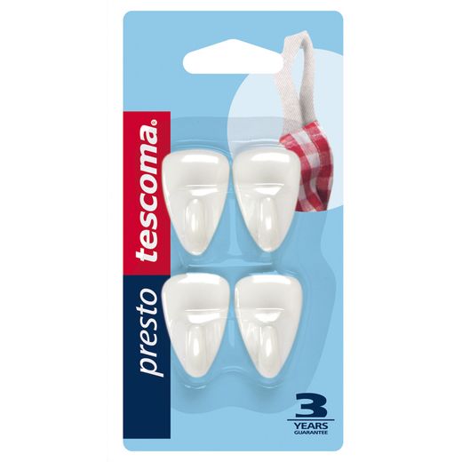 Perchas Adhesivas Pequeño Jgo.4 Unidades Presto