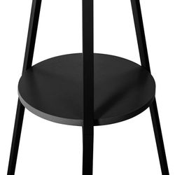 Perchero Metal/Madera Negro 9 Pomos