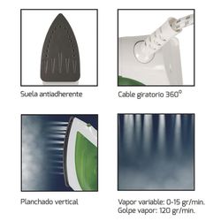 Plancha Vapor Hg7200b 1600w Habitex