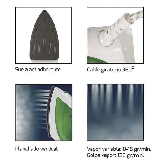 Plancha Vapor Hg7200b 1600w Habitex