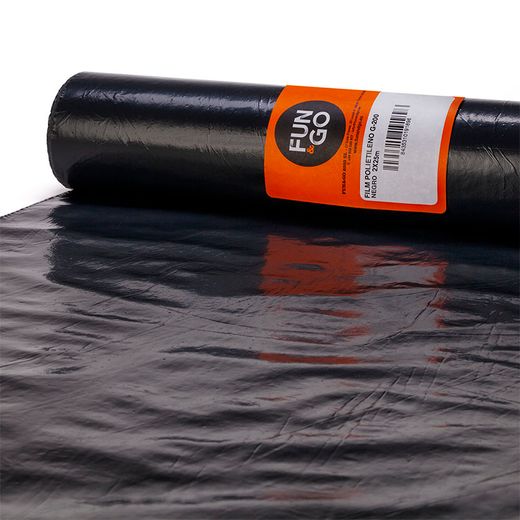 Plastico Rollo 1x25m Galga 200. Negro