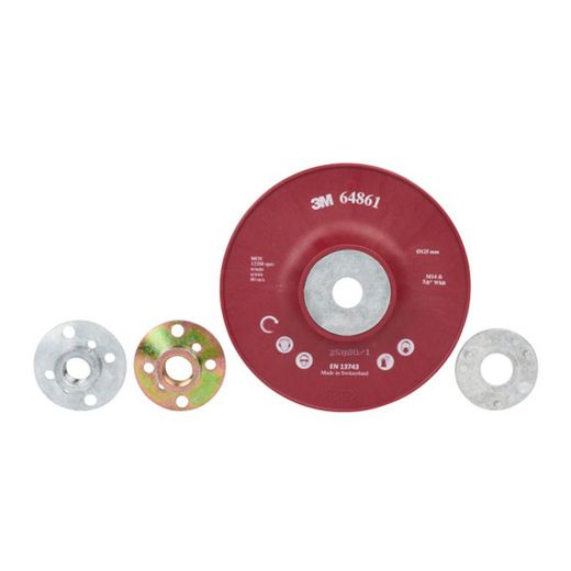 Plato Hp Estriado 3M 125Mm Rojo