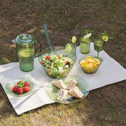 Plato Llano De Poliestileno De 27cm. Color Verde Modelo Viba Quid Arc