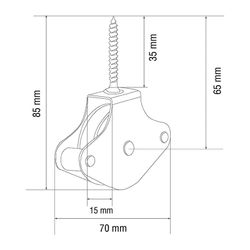 Polea Tended.C/Guarda 40mm.C/Tornillo