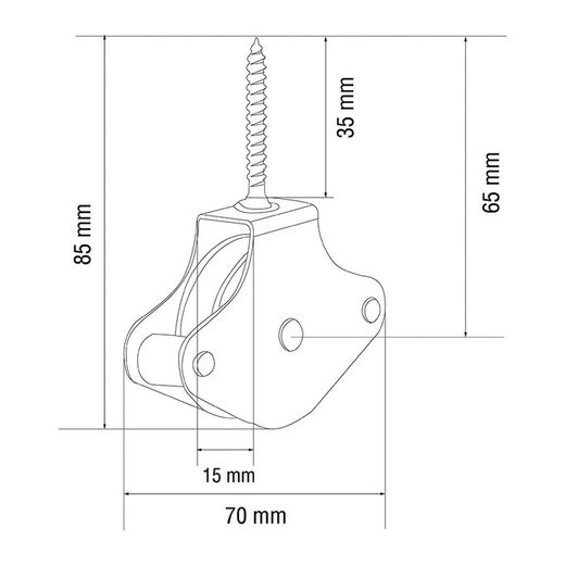 Polea Tended.C/Guarda 40mm.C/Tornillo
