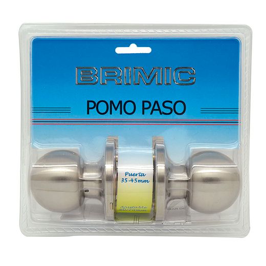 Pomo Puerta Bola Paso Inoxidable