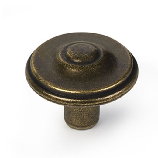 Pomo Zamak 28 Mm Cuero Vibro