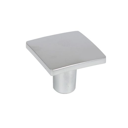 Pomo Zamak. 32x32 Mm. Cromo Mate.