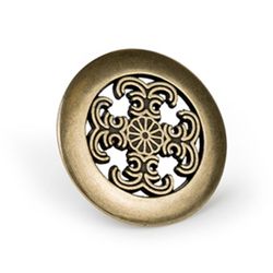 Pomo Zamak 37Mm Cuero Viejo