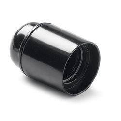 Portalamparas Liso E-27 Negro