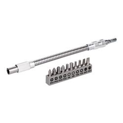 Portapuntas Eje Flexible Bosch 11 Accesorios