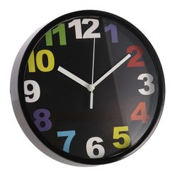 Reloj Pared Time 20 Cm. Negro