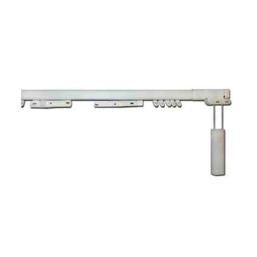 Riel cortina extensible blanco. DECORLINE