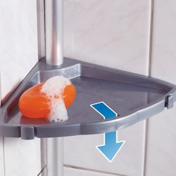 Rinconera Ducha Telescópica Wenko Easy Plata