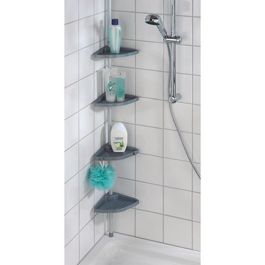 Rinconera Ducha Telescópica Wenko Easy Plata