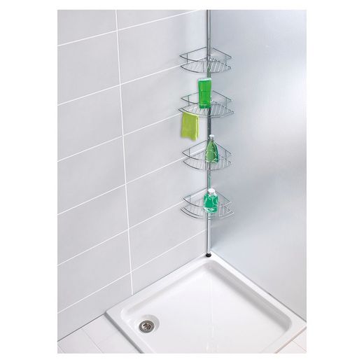 Rinconera Ducha Telescópica Wenko Inox Dolcedo