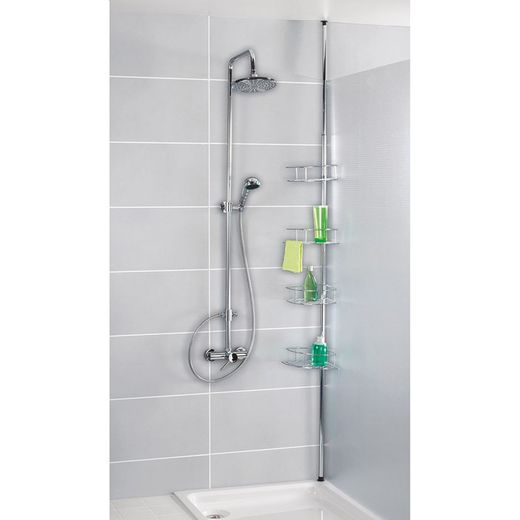 Rinconera Ducha Telescópica Wenko Inox Dolcedo