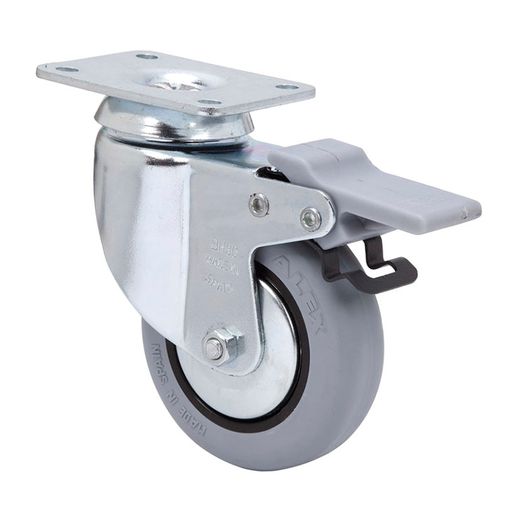 Rueda Goma Gris Plet.C/Freno 80 "Bh-Pgi"