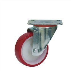 Rueda Poliuretano Rojo Music Girat.100