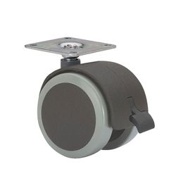 Rueda Poliur.Pl.Giratoria C/Freno"Dk" 50