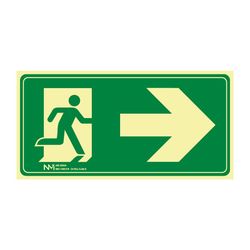 Señal Evacua.Flecha Derecha Pvc 0,7Mm