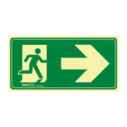 Señal Evacua.Flecha Derecha Pvc 0,7Mm