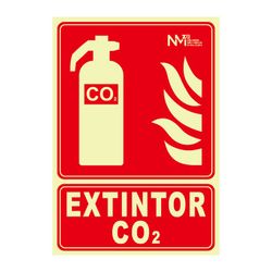 Señal Extintor Co2 Pvc 0,7 210X300Mm