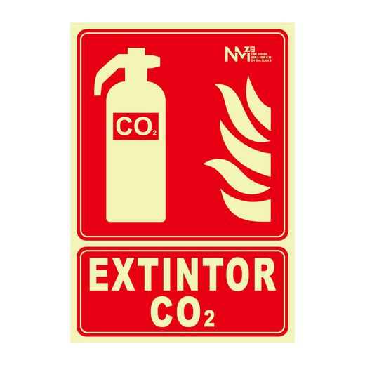 Señal Extintor Co2 Pvc 0,7 210X300Mm